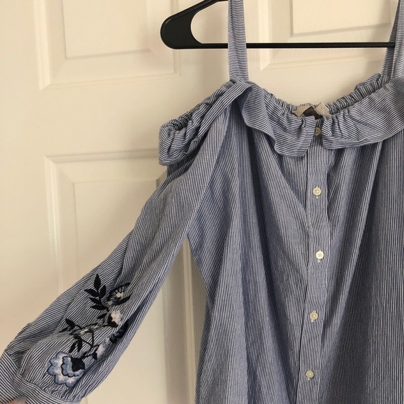 Loft Ruffle Button Off Shoulder Blouse - Picture 4 of 4